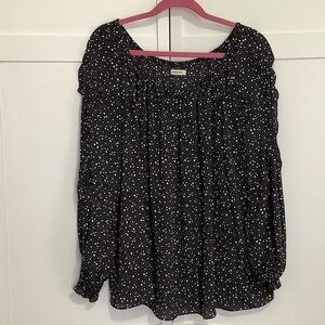 Max Studio Black and White Dotted Blouse